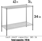 Regal Altair 18" Deep x 42" Wide x 34" Height Wire Shelving Kit | 2-Tier | NSF - Image 3