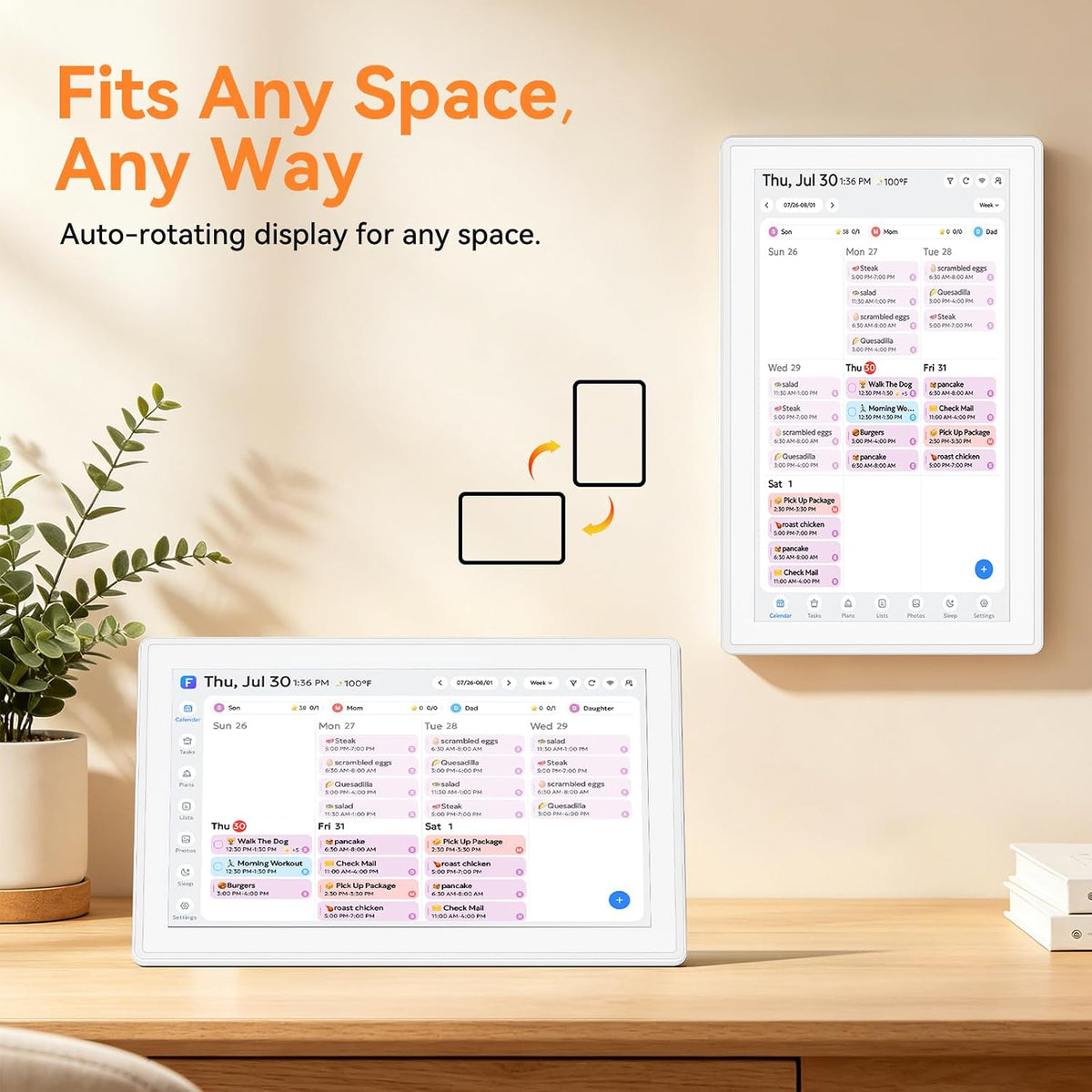 10.1" Smart Digital Calendar, No Subscription Family Hub