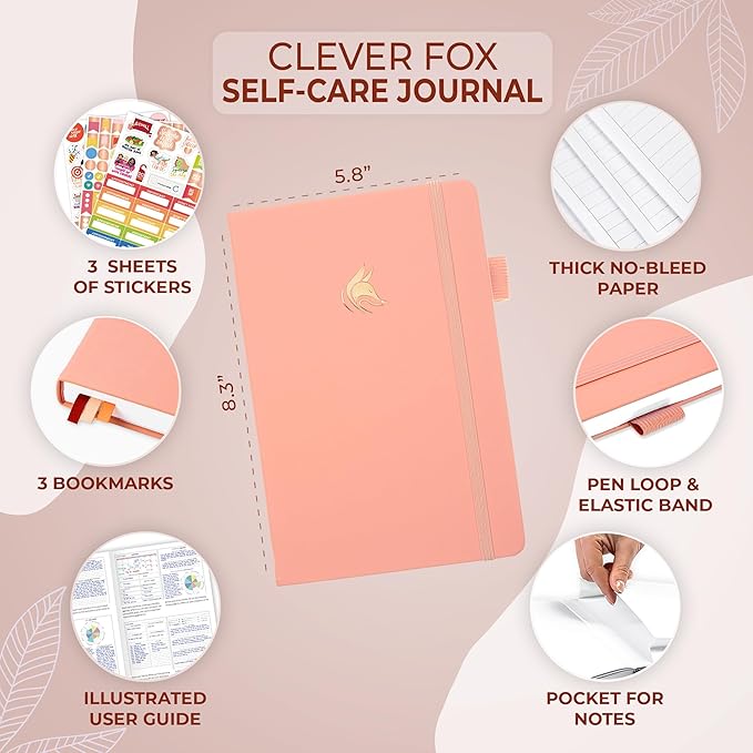 Clever Fox Self-Care Journal – Daily Reflection Notebook – Mental Health & - Image 5
