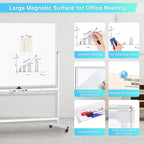 maxtek Rolling Whiteboard 60x48, Large Double-Sided White Board Dry Erase on - Image 5