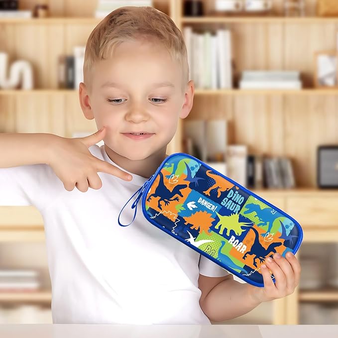 Fitvc Large Pencil Case for Boys, Dinosaur Boys Pencil Pouch for Kids Teens - Image 7
