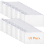 Reginary 80 Pack Canvas Zipper Makeup Bags Bulk Pencil Pouches Blank DIY Craft