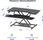 FLEXISPOT 36" Wide Sit to Stand Desk Converter Height Adjustable Tabletop - Image 2