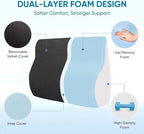 AHUAWA Lumbar Support Pillow for Recliner Chair and Couch, Memory Foam Back - Image 2