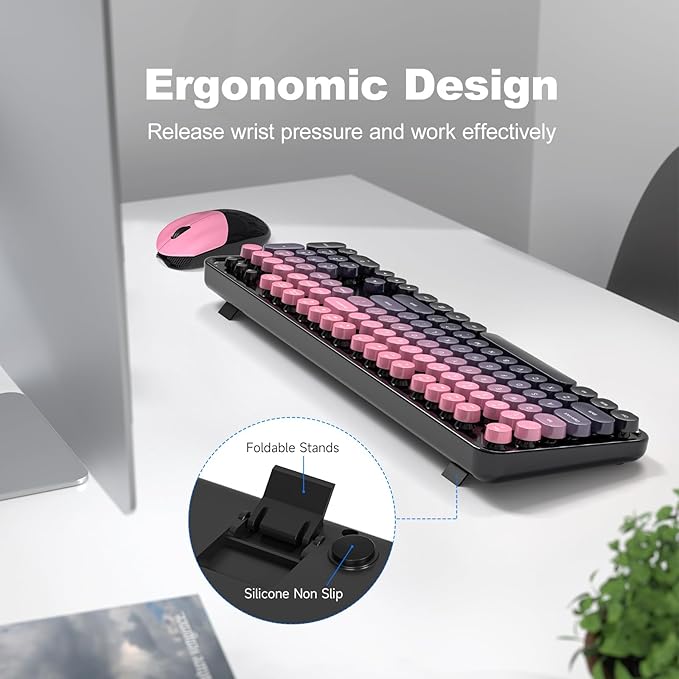 MOFII Wireless Keyboard and Mouse Combo, Full Size 2.4G Plug and Play - Image 4