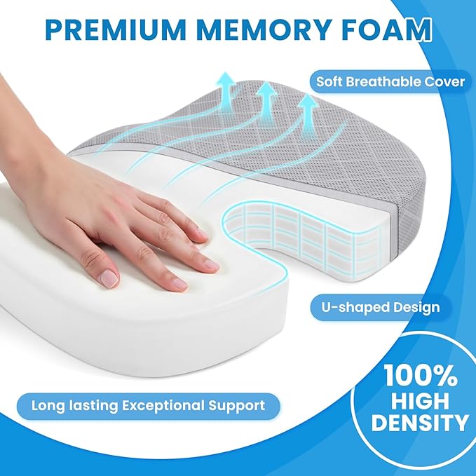 TushGuard Office/Car Seat Cushion, Non-Slip Sciatica & Back Coccyx Tailbone - Image 3