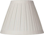 Creme Linen Large Box Pleat Lamp Shade 7" Top x 14" Bottom x 11" High by Springcrest