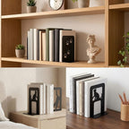 Metal Book Ends, Cat Decorative Bookends, 8 Pcs | Heavy Duty Bookends for Shelves,Book Ends for Office Home Cute Desk Bookshelf Decor Cat Lover Gifts