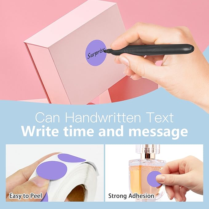 1 Inch Round Color Coding Labels, 1000 Dots Per Roll Lavender Color Coded Dot - Image 4
