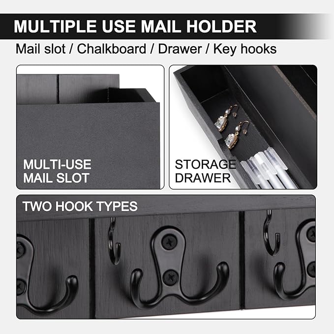 Lucundm Mail and Key Holder Wall Mount - Image 3