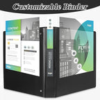CIXILDTS 1-inch 3 Ring Binder Fit US Letter Size Paper, Presentation View Binder - Image 6