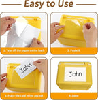 NIUBIER Storage Bin Labels, 36 Pack Clear Adhesive Pockets, Index Card Holder - Image 6
