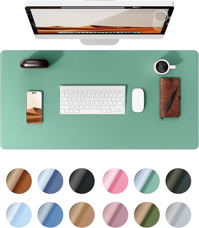 YSAGi Leather Desk Protector, Office Mat, Large Mouse Mat, Non-Slip PU Leather by YSAGi