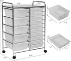 HAPPYGRILL 15-Drawer Rolling Cart, Storage Carts - Image 9