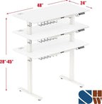 SHW 48-Inch Electric Height Adjustable Standing Desk - Image 3
