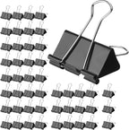 Large Binder Clips 1.6 Inch, Binder Clips Large Size, Big Paper Clips Clamps by Baxrou
