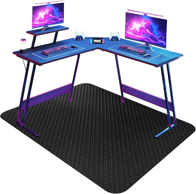 Vicwe Gaming Chair Mat for Hard Floor, Anti-Slip Hard Floor Protector Rolling by Vicwe
