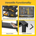 Storage Shelves with Pegboard, Heavy Duty Garage Shelving Units and Storage - Image 6