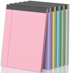 6 Pack Legal Pads 8.5 X11, College Ruled Notebook, 300 Sheets Colored Note Pad by Glyanlee