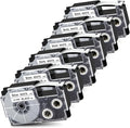 Pristar Replace for Casio XR-9WE XR9WE XR-9WE2S 9mm Labeling Tape 3/8" Black On by Pristar