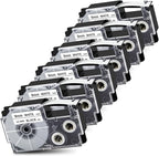 Pristar Replace for Casio XR-9WE XR9WE XR-9WE2S 9mm Labeling Tape 3/8" Black On by Pristar