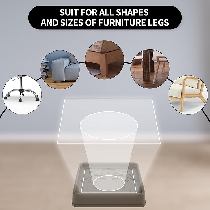 Furniture Coasters, Rubber Furniture Feet - Image 4