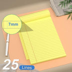 5" x 8" Yellow Legal Pads Writing Pads 12 Pack of Notepad 80gsm Paper Small - Image 4