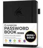 Clever Fox Password Book with alphabetical tabs. Internet Address Organizer by CleverFox