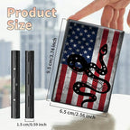 BWEGRHE Slim Credit Card Holder, Snake Flag RFID Blocking Metal Wallet - Image 2