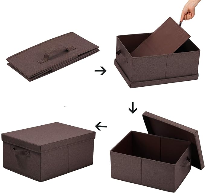 HOONEX Linen Foldable Storage Bins - Image 6