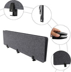 Clamp-On Acoustic Desk Divider, Desktop Privacy Panel, Sound Absorbing - Image 8
