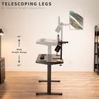 VIVO Electric 43 x 24 in Standing Desk, Memory Height Adjustment, 1B Series - Image 6