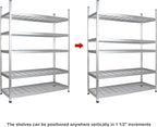 Amazon Basics 5 Shelf, High-Grade Aluminum, Adjustable, Shelving Unit - Image 6