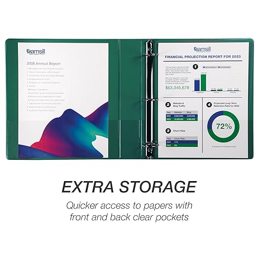 Samsill 1.5 Inch 3 Ring Binder, Made in USA, Economy Round Ring, 325 Sheet - Image 4