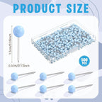 WILLBOND 500 Pack Map Push Pins Map Tacks Small Round Head Push Pins Thumb Tacks - Image 2