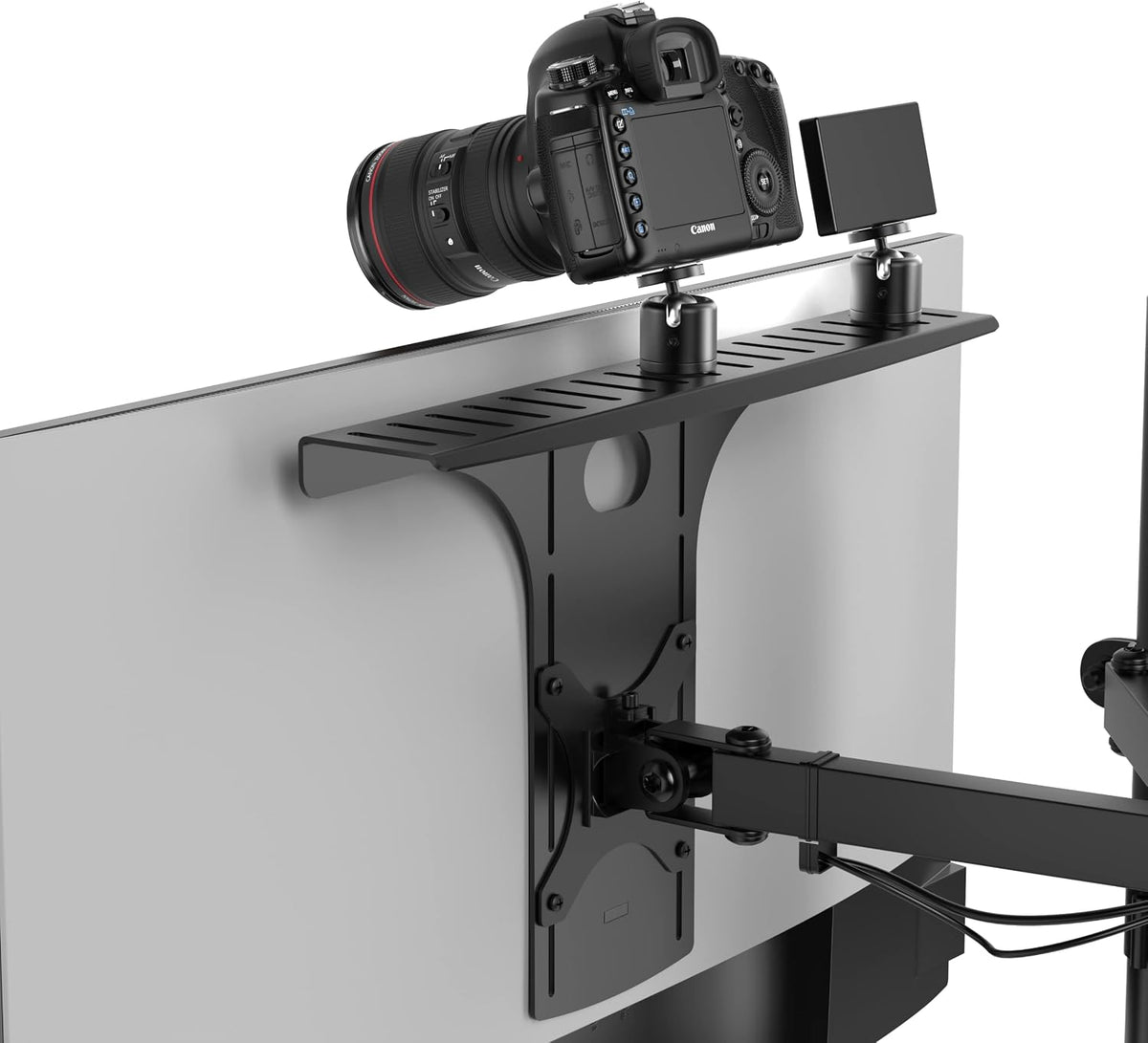 HumanCentric DSLR Monitor Mount Large, Desk Camera, Webcam & Mic Shelf