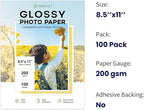 Glossy Photo Paper 8.5x11 Inch, Goefun 200GSM/54LB Inkjet Printer Paper - Image 2