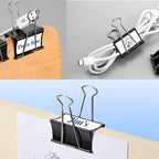 30 Pack Binder Clips with Labels, 2.4 Inch Extra Large Binder Clips Big Paper - Image 7