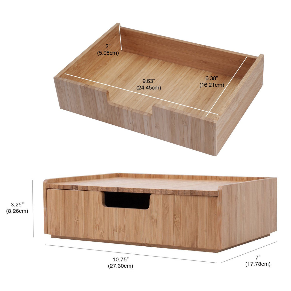 MobileVision Bamboo Makeup Drawer Organizer, Cosmetics Storage Box, Break Res...