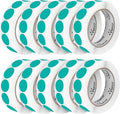 Perco Teal 1-Inch Perforated Circle Dot Sticker Labels — 10 Rolls, 000 Round by Perco