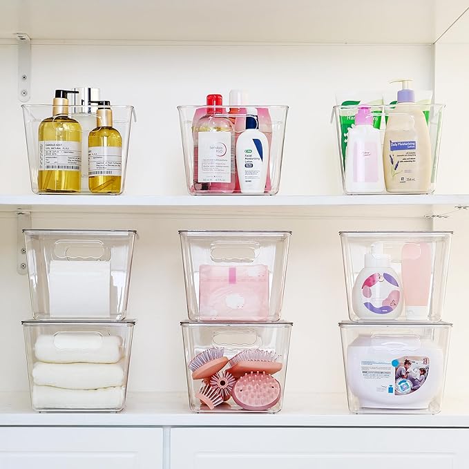 Vtopmart 6 Pack Clear Stackable Storage Bins - Image 5