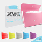 Accordion File Organizer Pink, 7 Pocket Expanding File and Cover Folder - Image 3