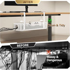 Under Desk Cable Management Large, Cinati 16" Cable Management Box - Image 4