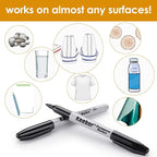 Keebor Black Permanent Markers Bulk of 100 Pack, Fine Point Permanent Marker Set - Image 5