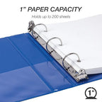 Samsill Economy 1 Inch Mini 3 Ring Binder, Made in The USA, 9.1” x 7.5” Round - Image 3