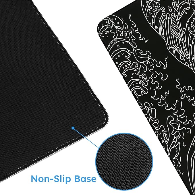 iCasso Mousepad, Gaming Mouse Pad, XXL Large Desk Mat, Big Rubber Base Mouse Mat - Image 5