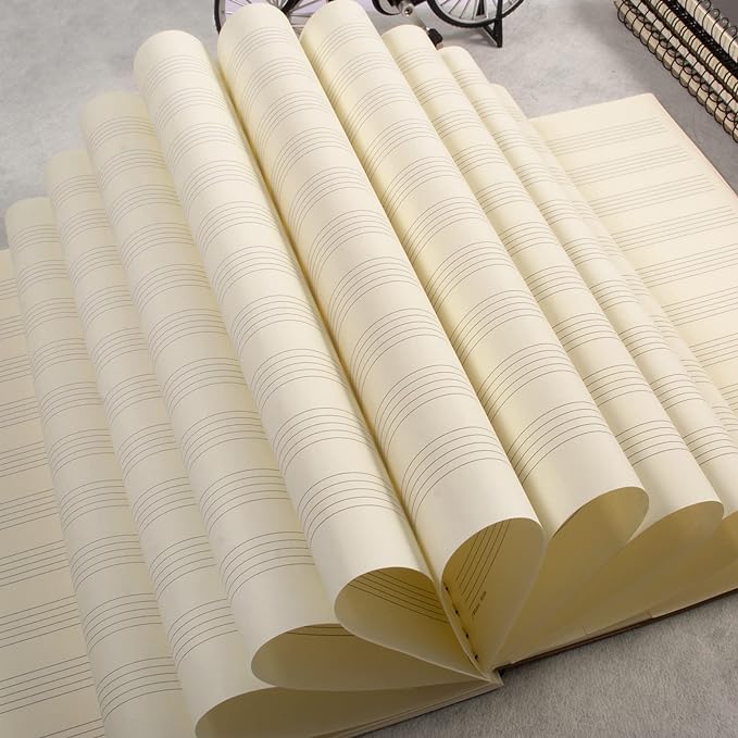 MAXCURY Blank Sheet Music Composition Manuscript Staff Paper Art Music Notebook - Image 3