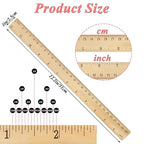 QTLCOHD 144 Pack 12 Inch Wooden Ruler, Pine Wood Measuring Rulers Bulk - Image 2