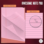 Roneky Pink Legal Pads 8.5 x 11 Wide Ruled Notepads, 3 Pack Note Pads 8.5 x 11 - Image 3