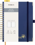 POPRUN Spiral Bullet Dotted Journal Notebook, 7-1/4" x 9-1/2" by POPRUN
